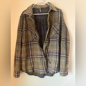 free people zip up flannel